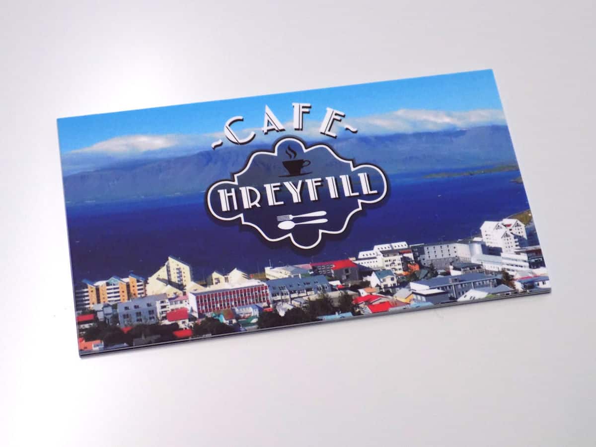 business card reykjavik cafe hreyfill map