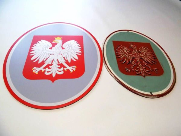 tablica godło Polski wydrukowana na Dibondzie