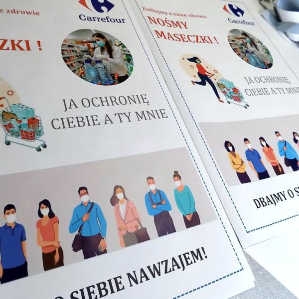 duźy format plakatu druk plakatow informacyjnych ostrzegawczych