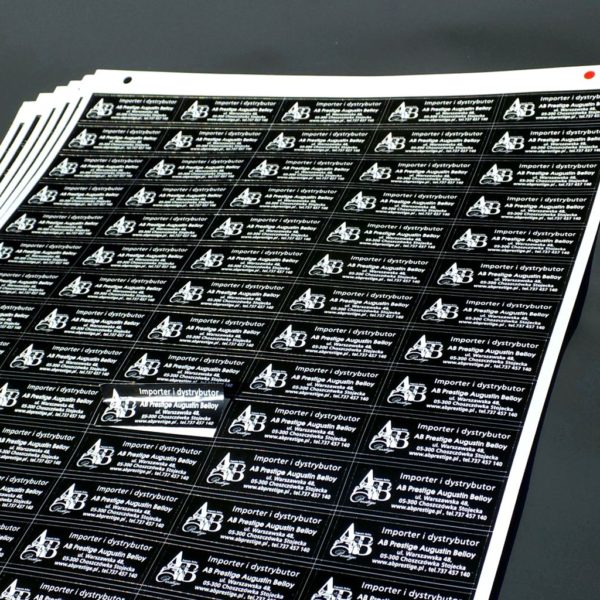 poligrafia druk laserowy etykiety nacinane