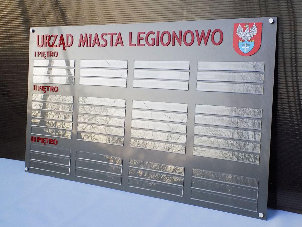 Oznakowanie Urzędu Miasta tablice wewnętrzne tablica na ścianę