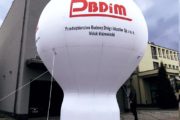 podświetlany od wewnątrz balon reklamowy z nadrukiem firmowym Logo - Nośniki komunikacji wizualnej