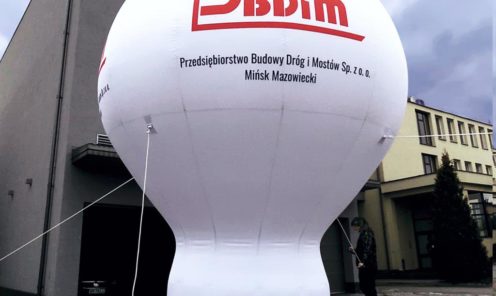 podświetlany od wewnątrz balon reklamowy z nadrukiem firmowym Logo - Nośniki komunikacji wizualnej