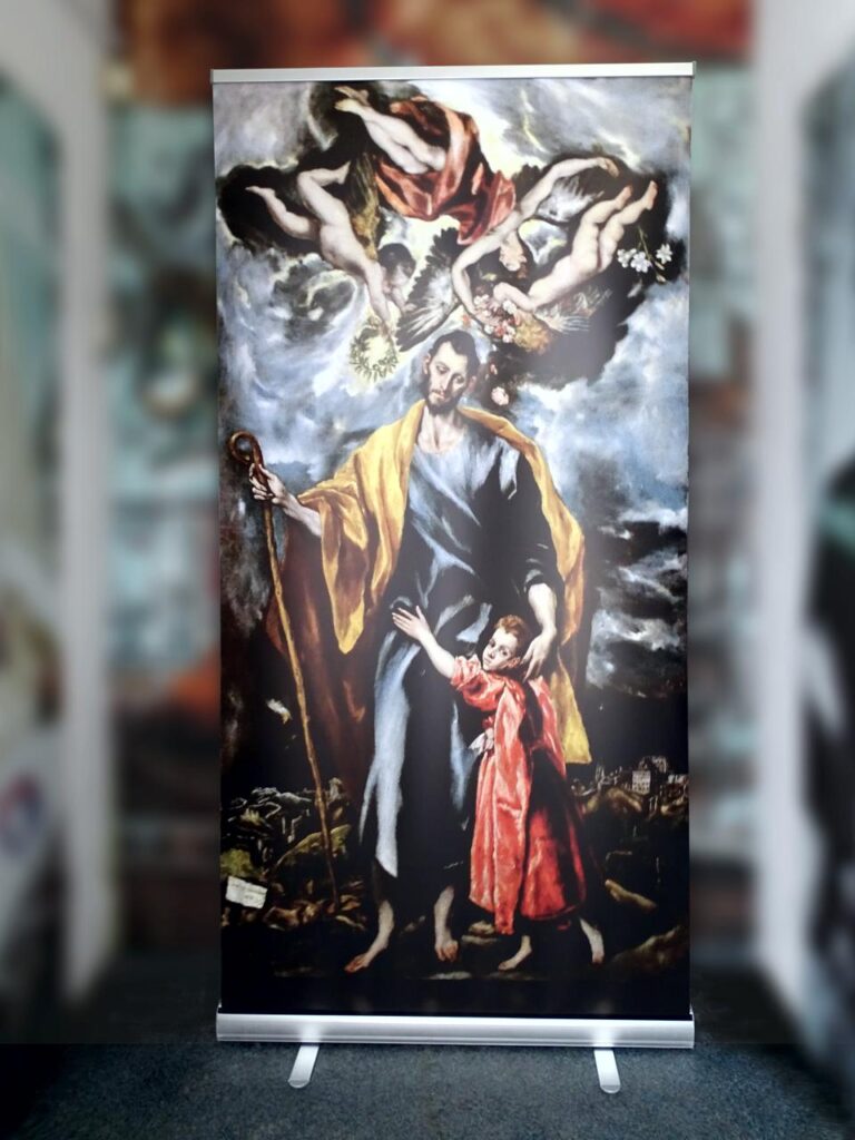 Rollup reprodukcja obrazu El Greco st joseph and the christ child