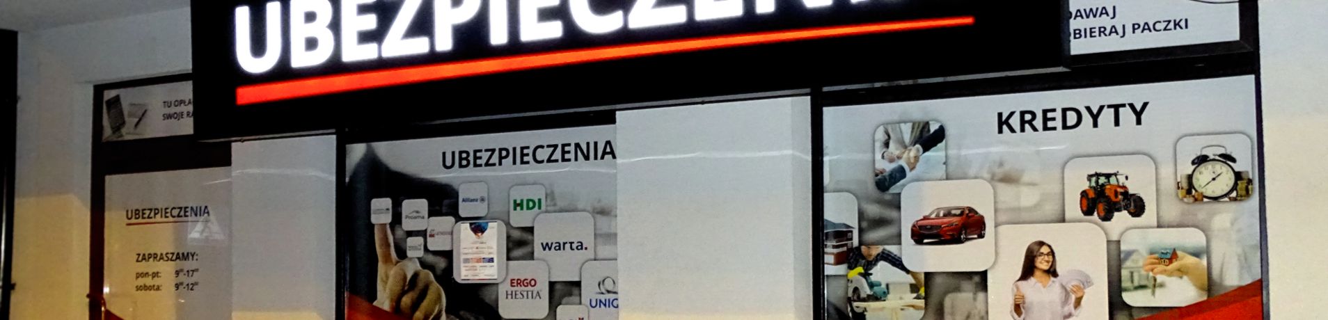 reklama zewnętrzna nowego punktu usługowego w mińsku mazowieckim