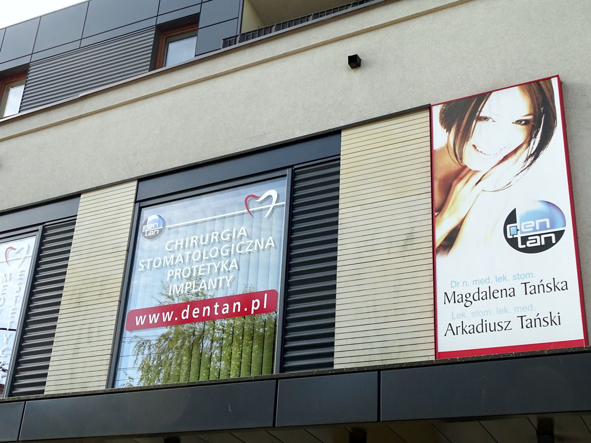 Reklama zewnętrzna w Mińsku Mazowieckim oznakowanie gabinetu