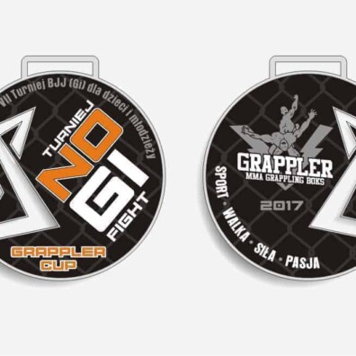 Projekt graficzny Medalu Klub Walki Grappler Mmz 2017