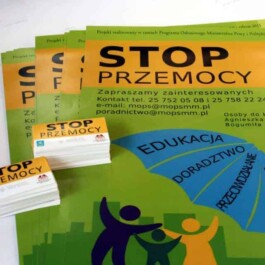 plakaty i naklejki MOPS Mińsk Mazowiecki