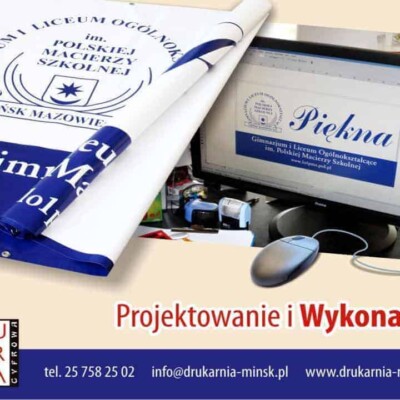 projekty banery reklamy dla LO w Mińsku Mazowieckim