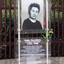 tablica pamięci Haliny Chorobińskiej w Mińsku Mazowieckim
