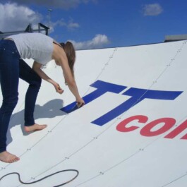 logo litery z folii wyklejanie na antenie teren mińsk mazowiecki