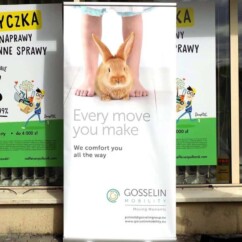 rollup z grafiką drukowaną ploterem
