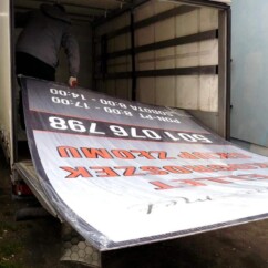tablice reklamowe z Dibondu transport