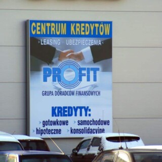 kaseton reklamowy podświetlany LED napinane lico