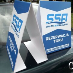Reklamowe potykacze PCV na basen