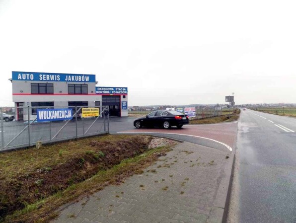 oznakowanie reklamowe obiektu stacji kontroli pojazdów w jakubowie