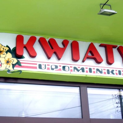 3D litery przestrzenne styrodur na szyldzie