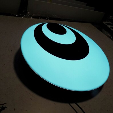 3D logo podświetlany napis na ścianę