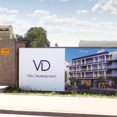 banery na ogrodzenie z płyty OSB 3