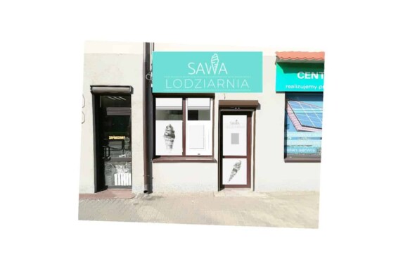 oklejanie szyby folią szronioną reklama projekt w mińsku 01