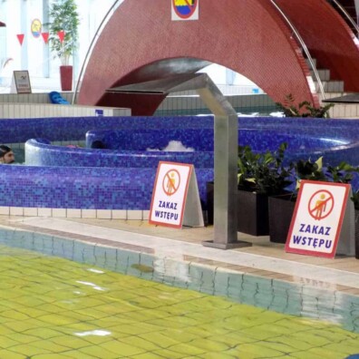 potykacze pcv oznakowanie basen mosir mińsk mazowiecki