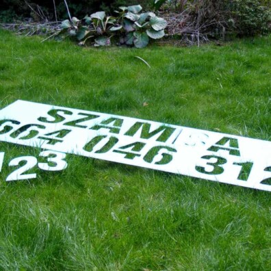 szablon frezowany pcv do malowania napisów