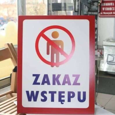 zakaz wstępu potykacz pcv