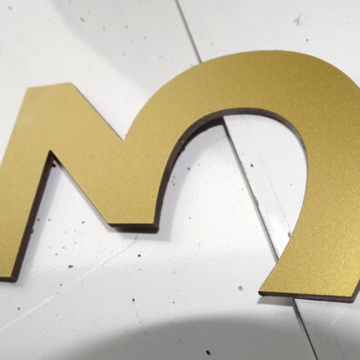 złota cyfra reklama oznakowanie wycinane przestrzenne litery