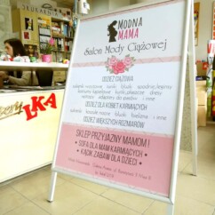 potykacz dwustronny owz z plakatami