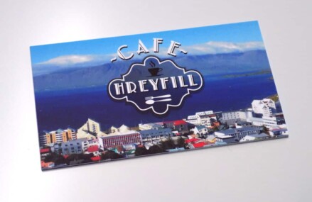business card reykjavik cafe hreyfill map