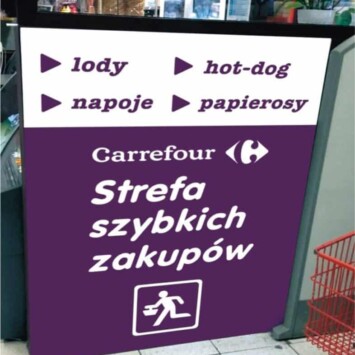 oznakowanie w sklepie Carrefour w Mińsku Mazowieckim