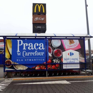 plakaty na szybę grafika do łatwego montażu carrefour mińsk