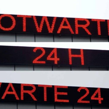 tablica diodowa wyświetlacz tekstowy LED carrefour mińsk