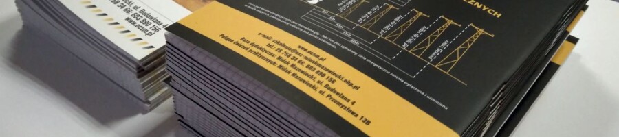 Projekt i druk okładek zeszytowych zeszytowych