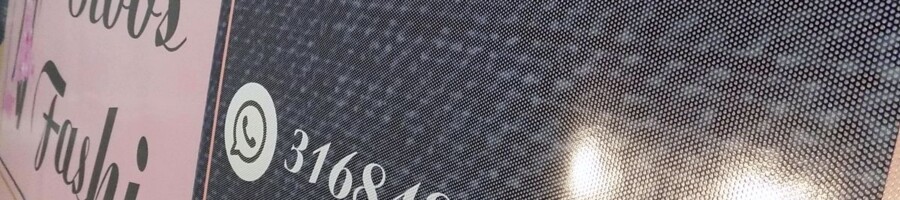 Reklama na szybę folia dziurkowana druk