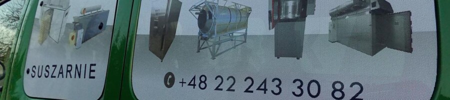 Reklama na szyby samochodu dostawczego dziurkowana folia