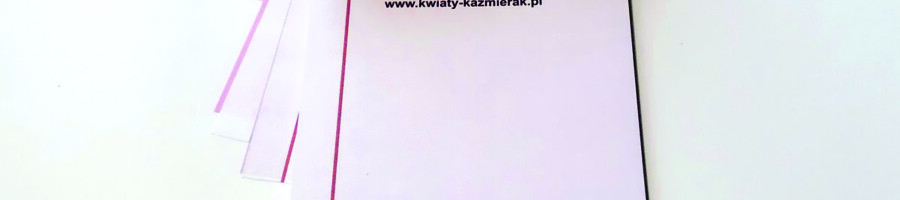 bloczki samokopiujące z nadrukiem firmowym logo