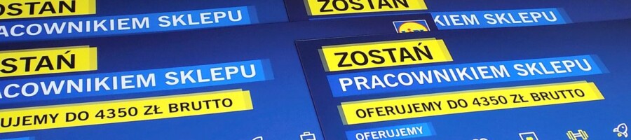 druk UV tablice informacyjne ogłoszenia LIDL