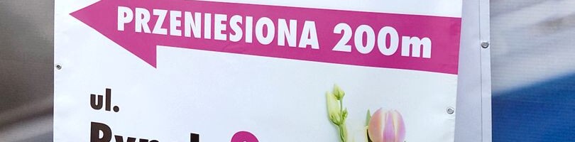 dwustronny baner reklamowy jeden lustrzany wydruk