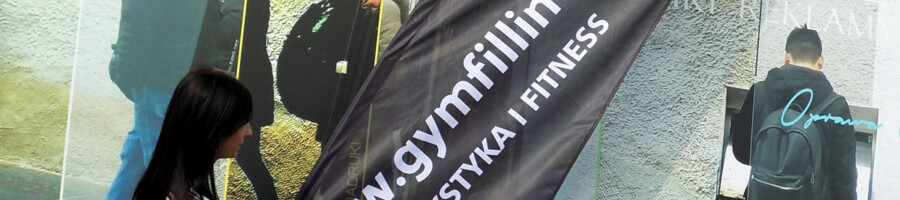 flaga reklamowa przenośna Drukowanie reklamy i grafiki