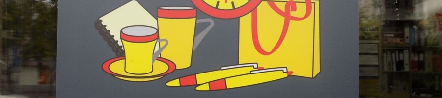 naklejka na szybę reklama na oknie gadżety