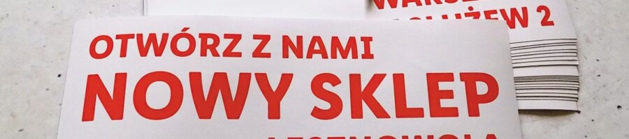 naklejki informacyjne na zamówienie druk na folii samoprzylepnej