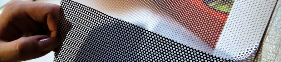 perforowana folia na szyby samochodu OWV tył czarny