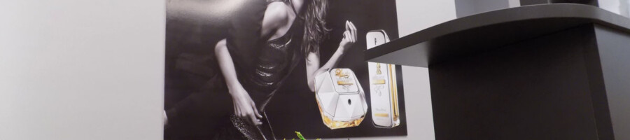 reklama na ścianę druk na PCV