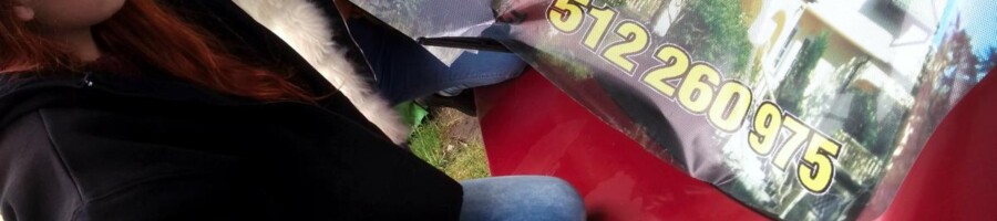 reklama na szyby samochodu folia dziurkowana