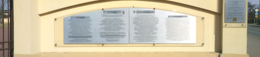 tablica informacyjna muzeum w mińsku maz druk plexi dibond