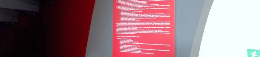 tablica informacyjna regulamin pcv druk