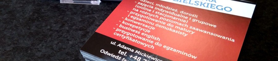 ulotki wizytówki projektowanie druki promocyjne