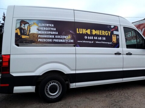 Reklama firmy na tabor flotowy samochód dostawczy