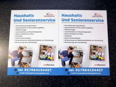 Ulotki firmowe, reklamówki - projektowanie, druk. Reklama dla polskiej firmy w Niemczech